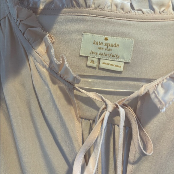 Kate Spade Pink Tie Blouse XL - Picture 4 of 8